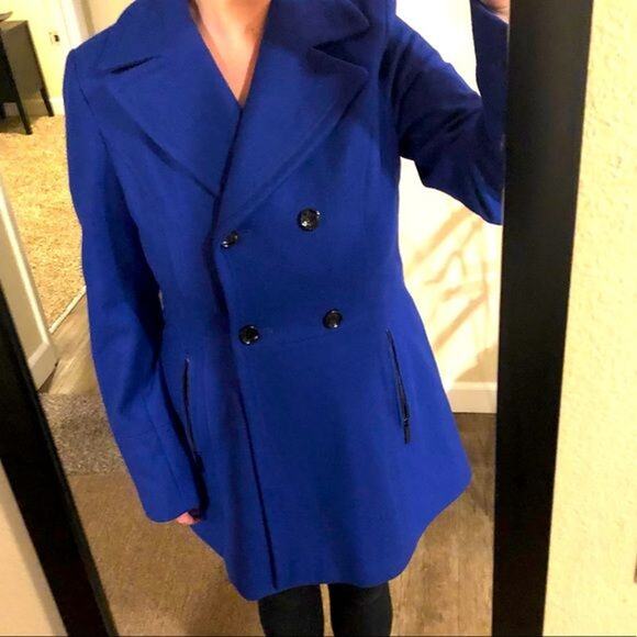 MICHAEL Michael Kors Jackets & Blazers - Michael Kors Royal Blue Wool Peacoat Double Breasted Jacket Outerwear Outdoor